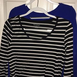 Bump Start Lot of 2 Long maternity T-shirts